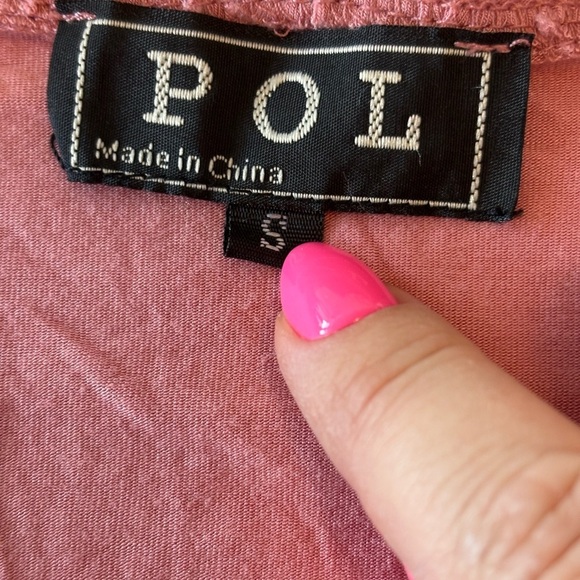 POL Women’s Casual Pink Flutter Mini Dress Appliqué Stretch Small - Picture 2 of 10